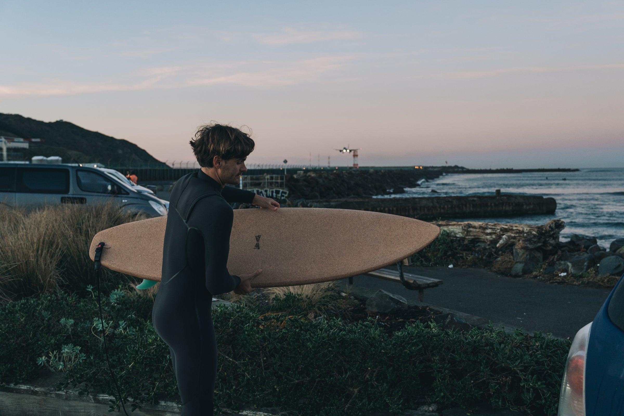Raw cork deck